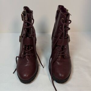 Sun + Stone Wine Ankle Boots 8 1/2 M